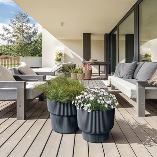 Květináč MILLY antracit 29,9cm