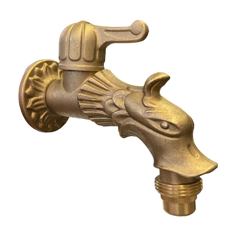 Zahradní kohoutek Drak 1/2" - zlatý