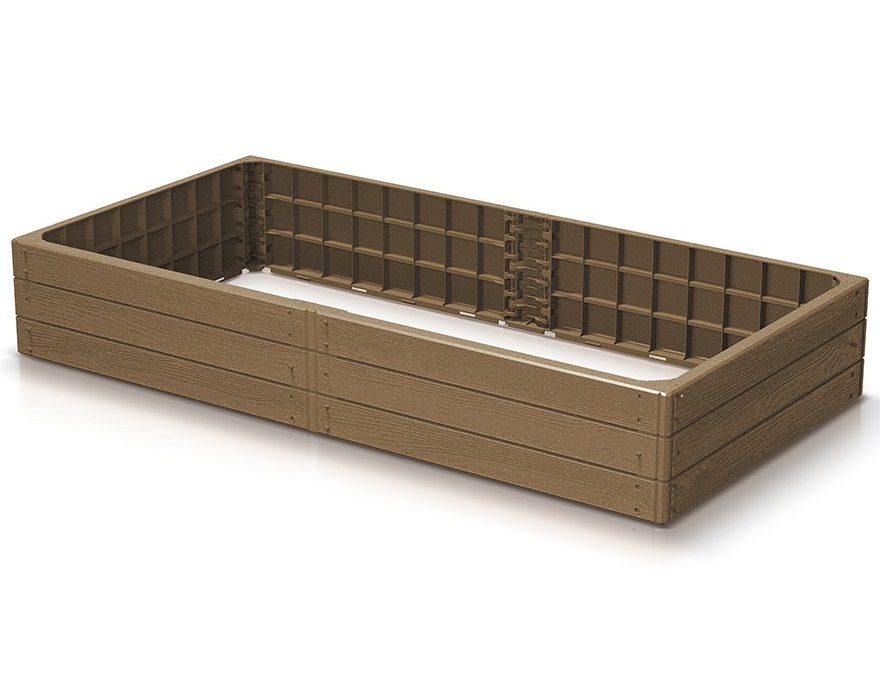 Prosperplast Vyvýšený záhon BASE WOODY ECO WOOD 149CM, naturo ECO