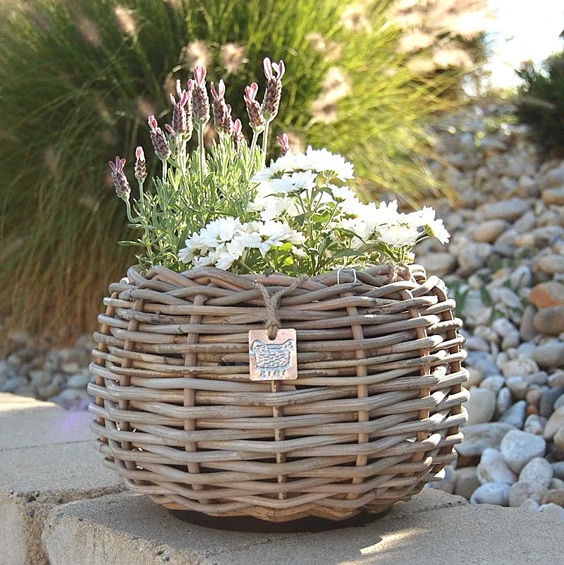 RATANOVÝ Květináč DRYPOT TINA small, Ø29x19cm