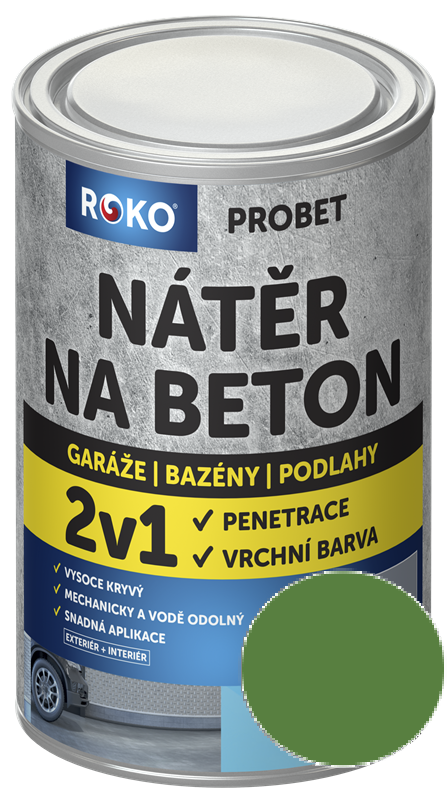 Nátěr na beton ROKO PROBET 1 kg - Zelená