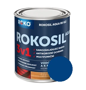 Univerzální vodouředitelná barva Rokosil Aqua 3v1 3 L modrá čsn4550