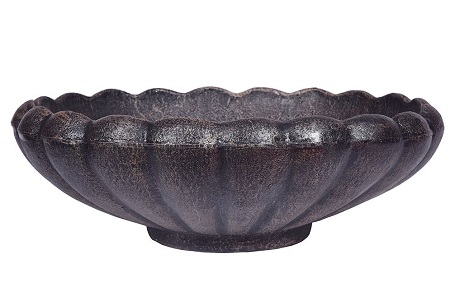 Roto hřbitovní květináč MARGARETA M bronzově hnědá - Ø570x210 mm