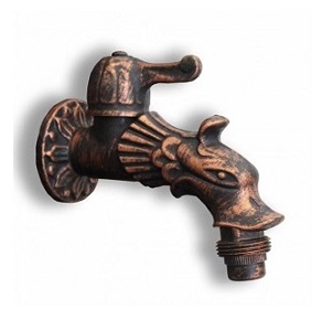 Vodovodní  KOHOUTEK DRAK 1/2", měděná patina