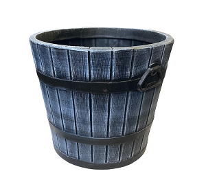 Roto Květináč  Polka L, imitace šedého dřeva