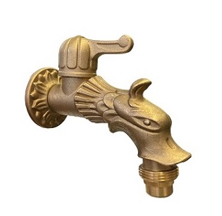 Zahradní kohoutek Drak 1/2" - zlatý