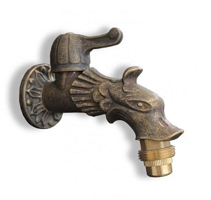 Vodovodní KOHOUTEK DRAK 1/2", zlatá patina