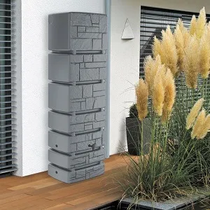 Prosperplast Sud na dešťovou vodu TOWER STONE 350l, světle šedý