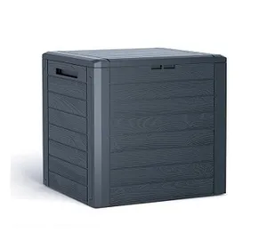 Prosperplast Zahradní box WOODEBOX antracit 58,5 cm - 140L