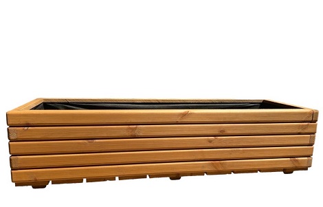 Dřevěný zahradní květináč AKSAMIT, pinie, 1180x400x300