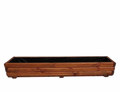 Dřevěný zahradní květináč AKSAMIT, teak, 1180x250x200