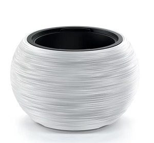 Květináč s vkladem FURU BOWL bílý Ø43,5 cm