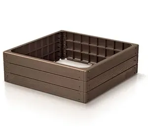 Prosperplast  Vyvýšený ZÁHON BASE WOODY, rustikální cihlový, 75,6cm