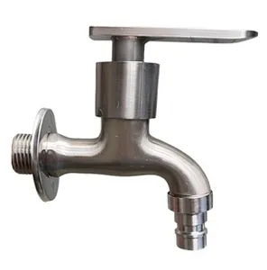 Vodovodní KOHOUTEK NEREZ SUS304-033, s adapterem pro hadici1/2"