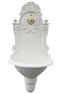 Zahradní umyvadlo Royal 75 cm bílé - slitina hliníku