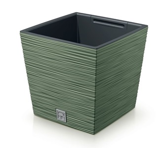 Květináč FURU SQUARE LOW 30cm zemitě zelený