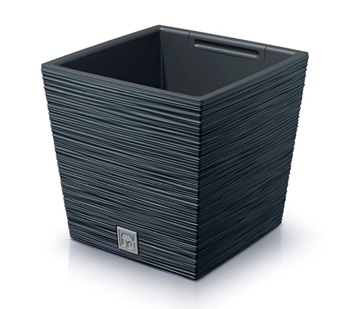 Květináč FURU SQUARE LOW, 30cm, antracit