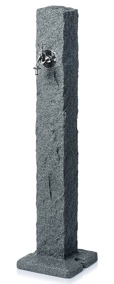 Zahradní sloupek s kohoutkem NATURA, antracitový granit