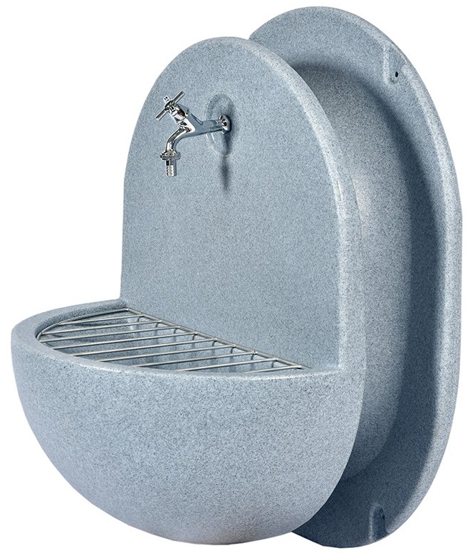 Roto zahradní umyvadlo Mars 84 cm - šedý granit 