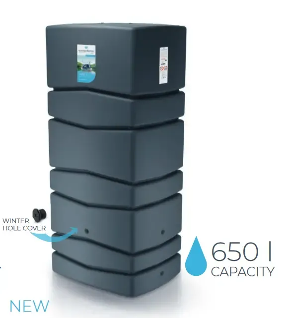 Prosperplast Sud na dešťovou vodu AQUA TOWER 650 L, antracit 