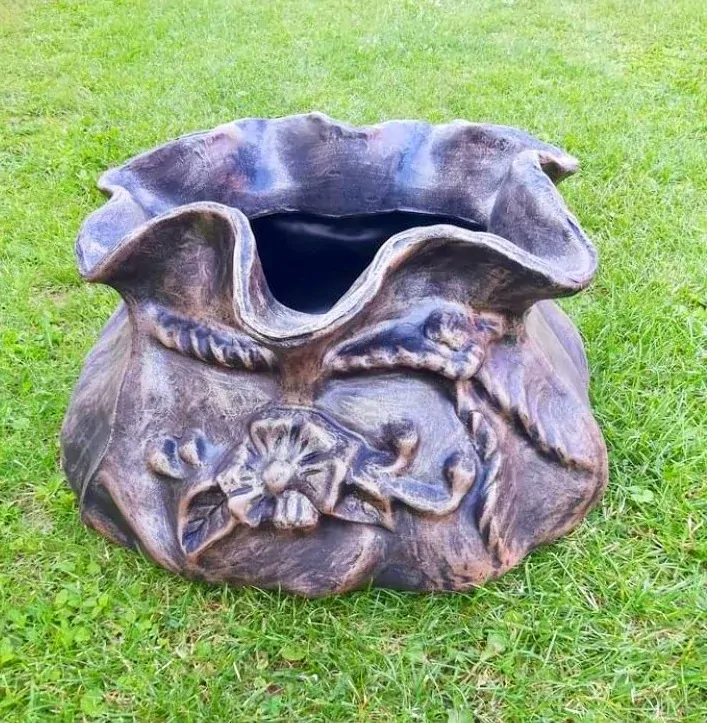 Roto Květináč MĚŠEC, bronzově hnědá, 52x42x32cm