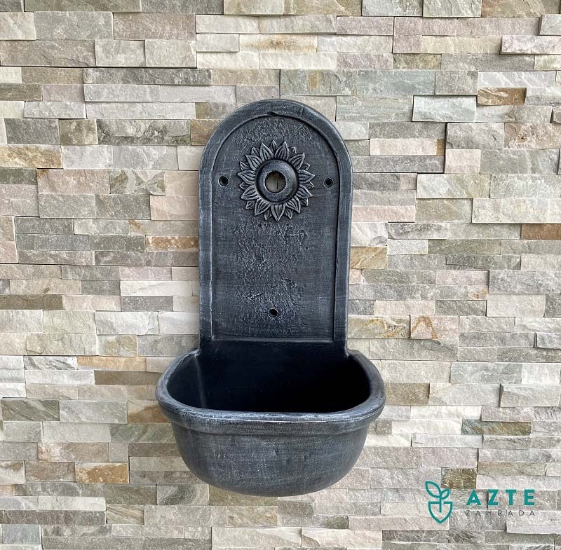 Roto zahradní umyvadlo Slunce 63 cm - stříbrná patina