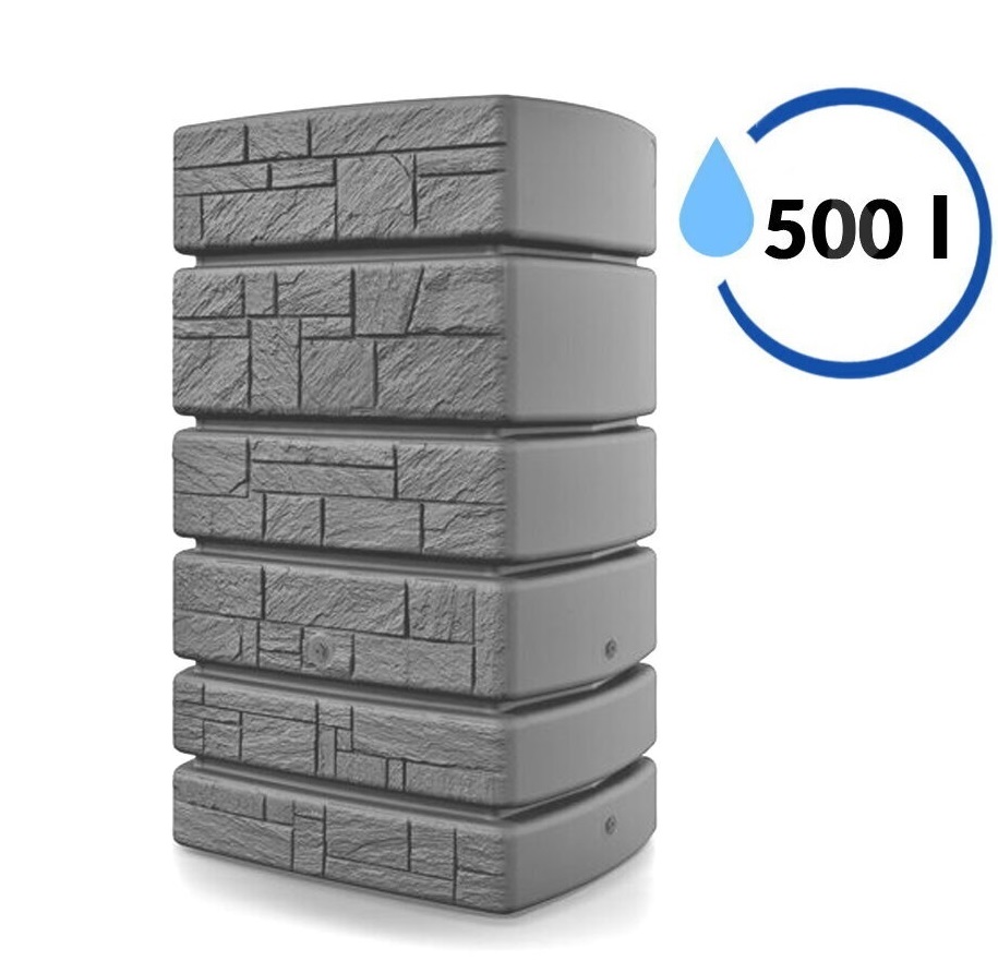 Prosperplast Sud na dešťovou vodu TOWER STONE 500l, šedý