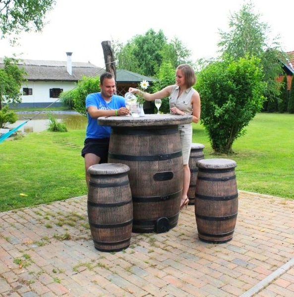 Roto Židle barová imitace sudu