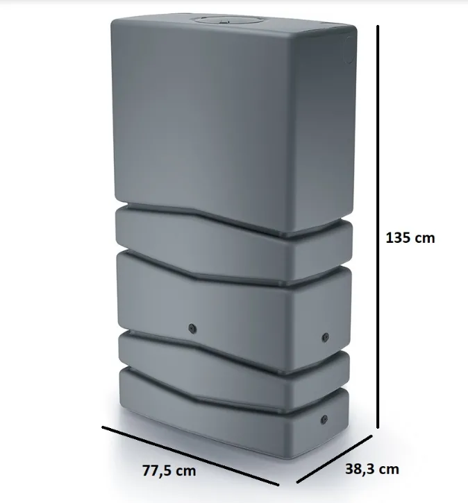 Prosperplast Sud na dešťovou vodu AQUA TOWER 350 L, světle šedý