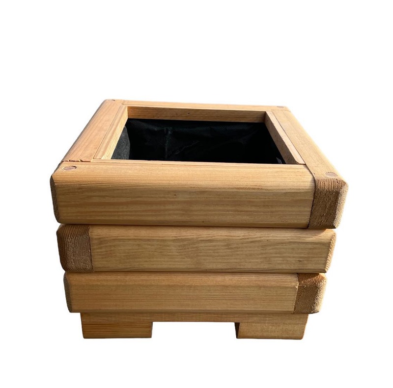 Dřevěný zahradní květináč AKSAMIT, pinie,  250x250x200