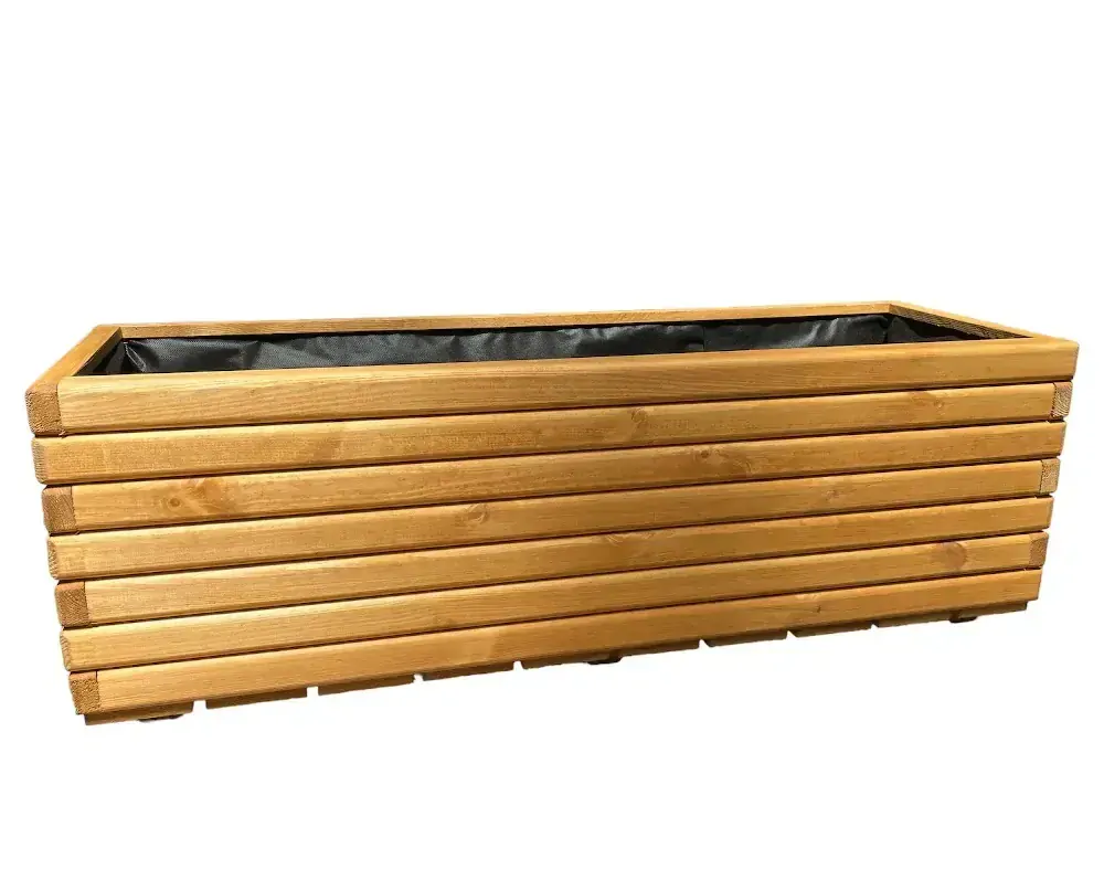 Dřevěný zahradní květináč AKSAMIT, pinie, 1180x400x400
