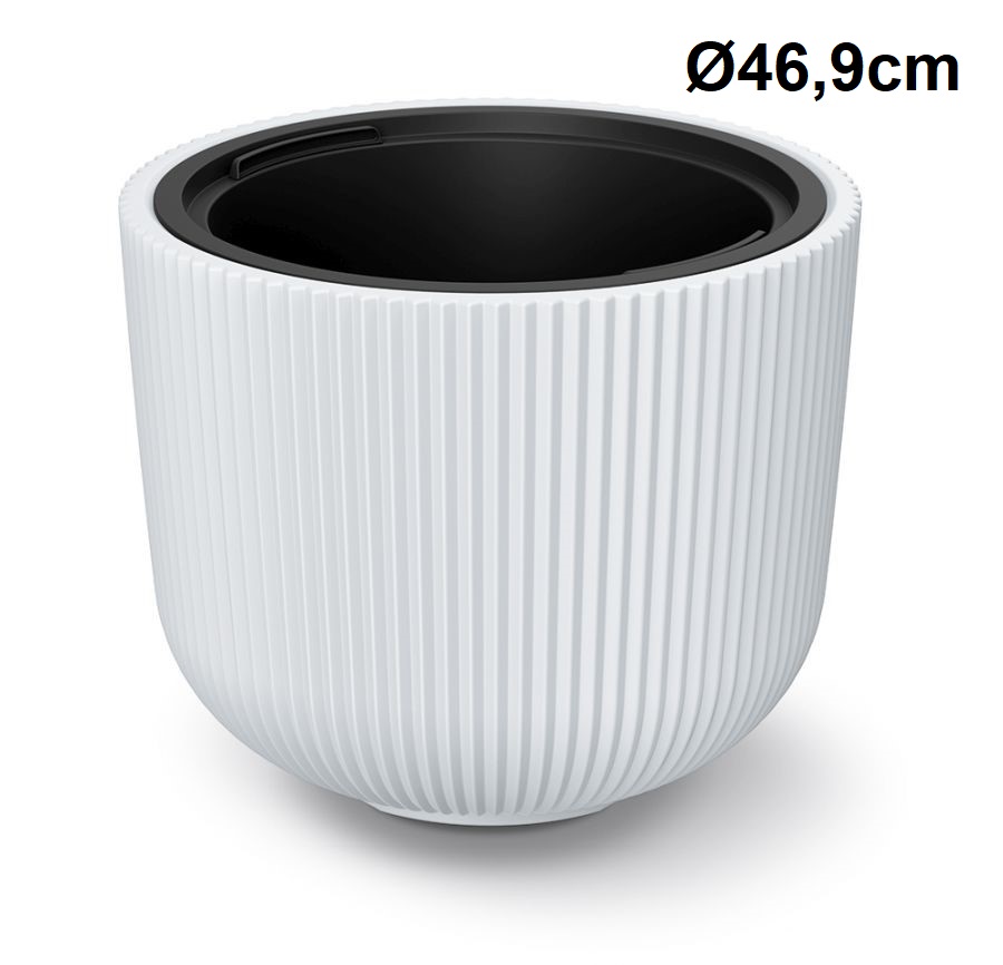 Květináč s vkladem MILLY bílý Ø46,9cm