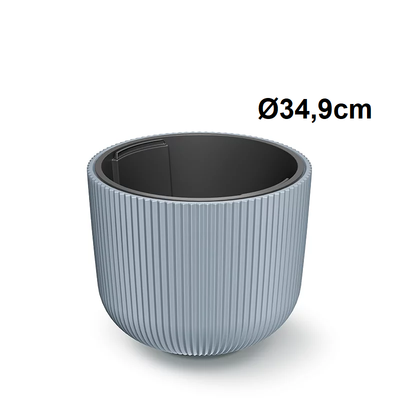 Květináč s vkladem MILLY světle šedý Ø34,9cm