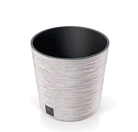 Květináč FURU ROUND LOW ECO WOOD 30cm naturo