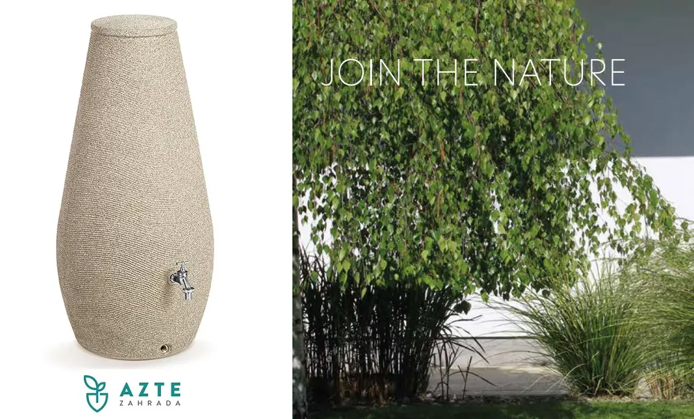 Prosperplast Sud na dešťovou vodu DROP 200 l,  sláměný granit 