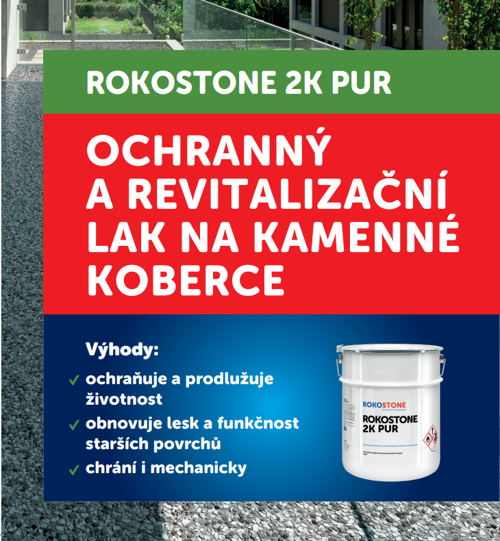 Ochranný a renovační LAK na kamenný koberec ROKOSTONE 2K PUR, 1 kg
