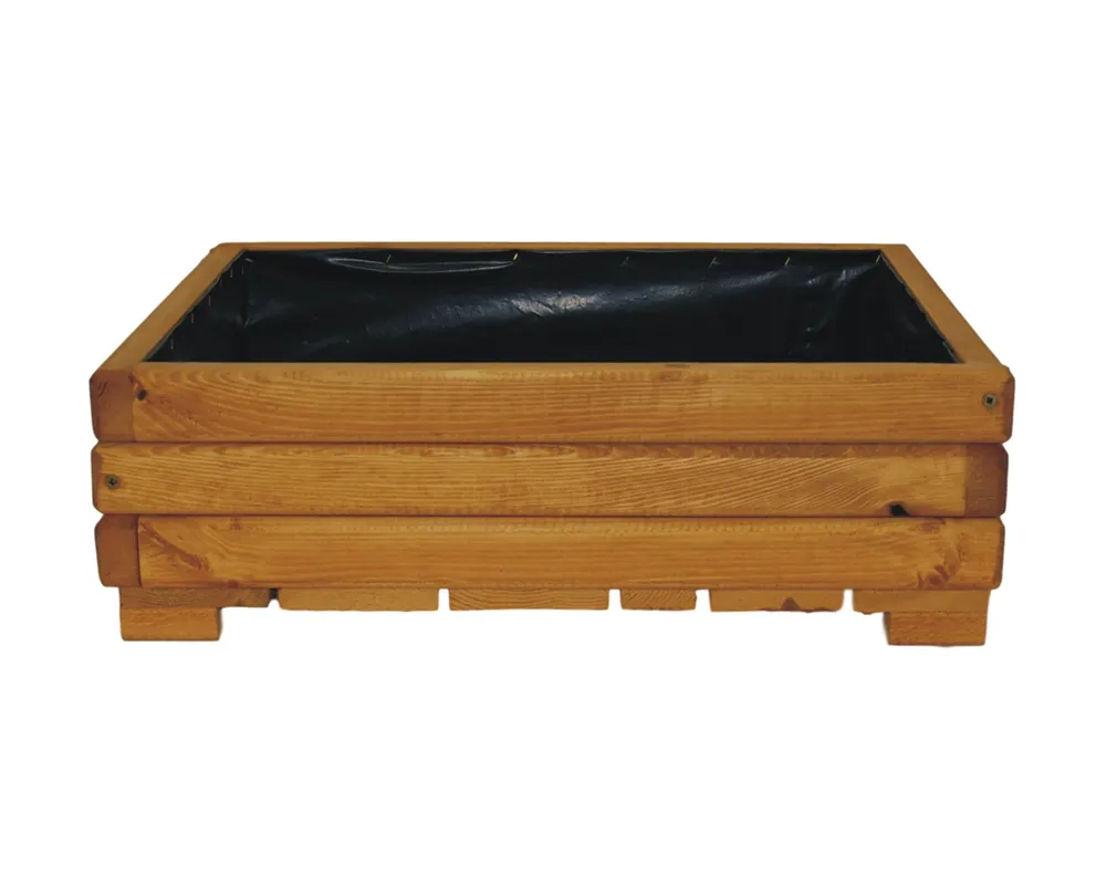 Dřevěný zahradní květináč AKSAMIT, teak, 600x500x200