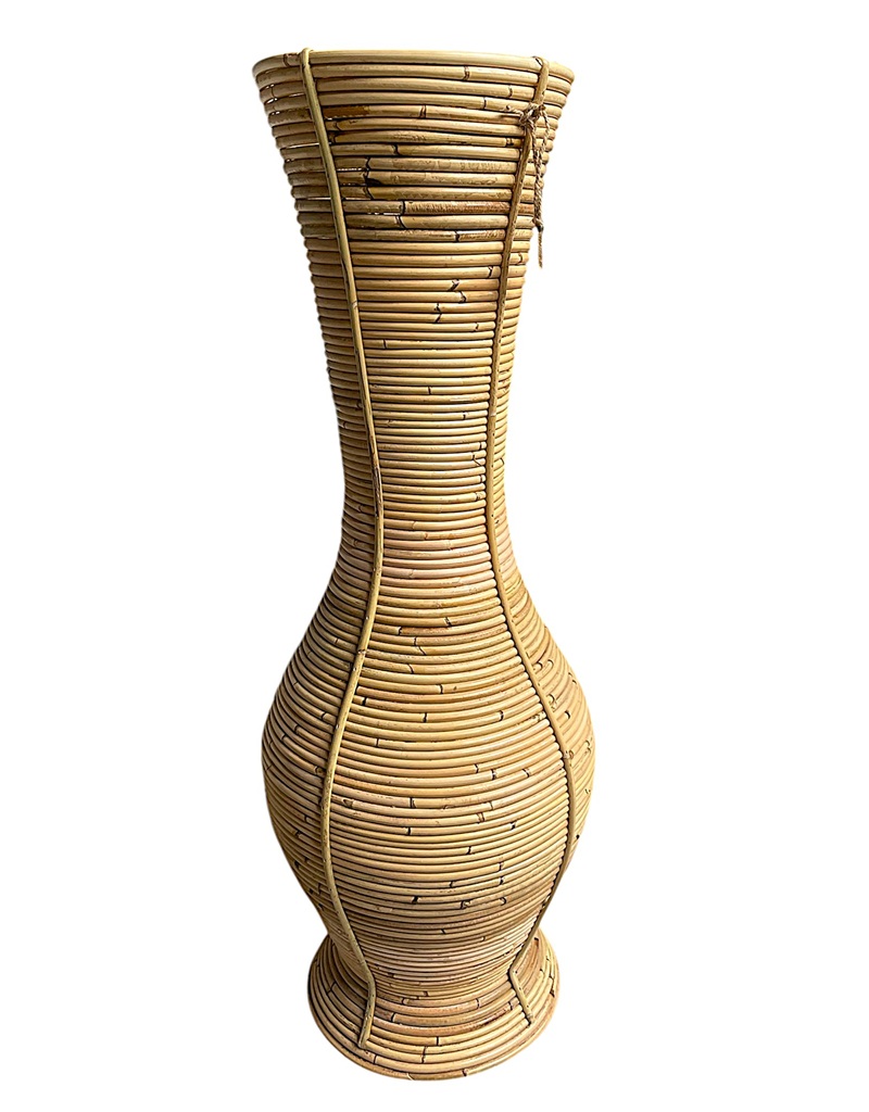 Váza Ratan Blond Stripe,  30x85 cm
