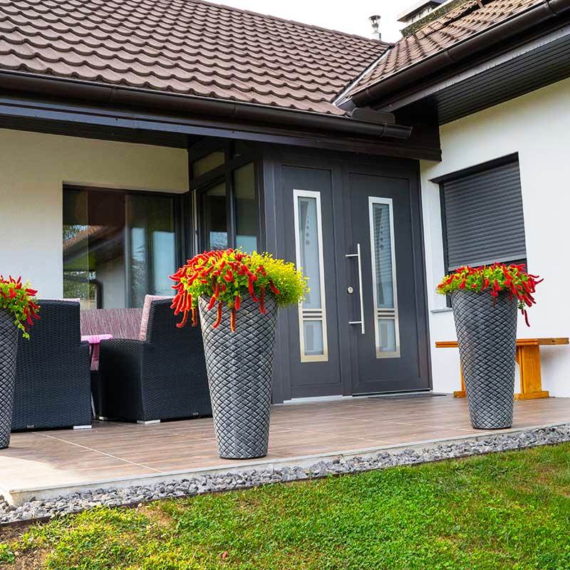 Roto Květináč LATINO L, šedá