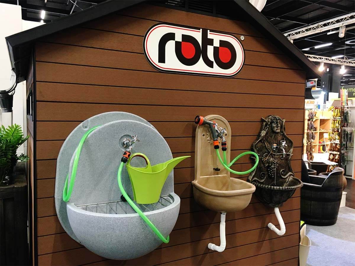 Roto zahradní umyvadlo Mars 84 cm - šedý granit 