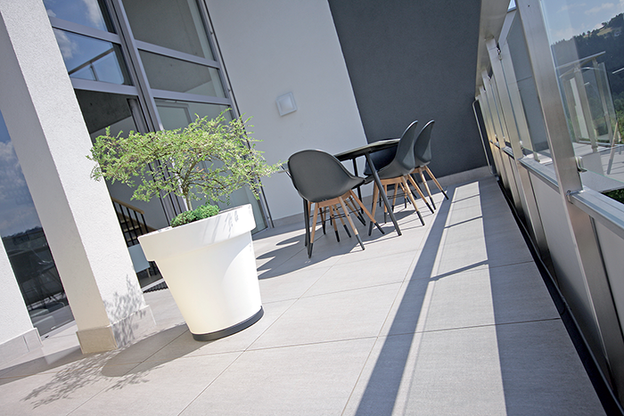 Prosperplast Květináč LEXO ROUND bílý 100 cm