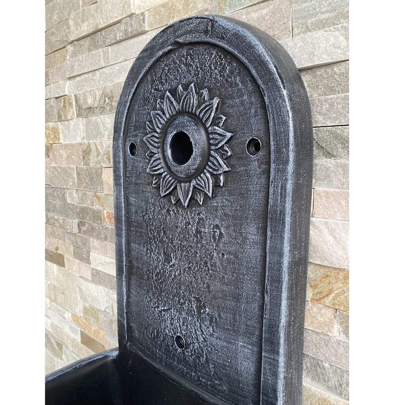 Roto zahradní umyvadlo Slunce 63 cm - stříbrná patina