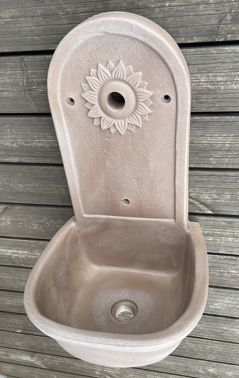 ROTO zahradní umyvadlo Slunce 63 cm béžové - kohoutek Fanski, výpusť