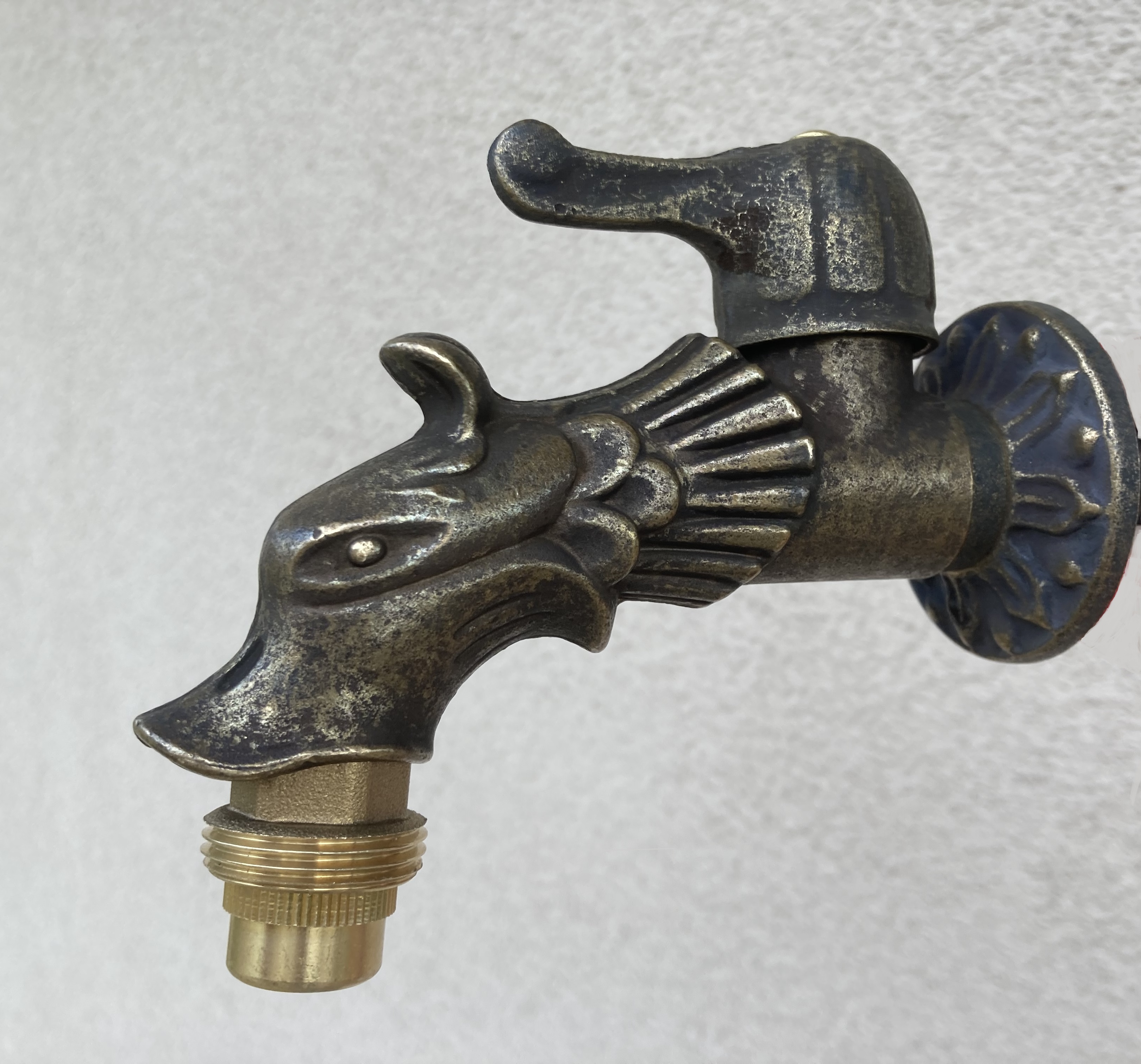 Vodovodní KOHOUTEK DRAK 1/2", zlatá patina