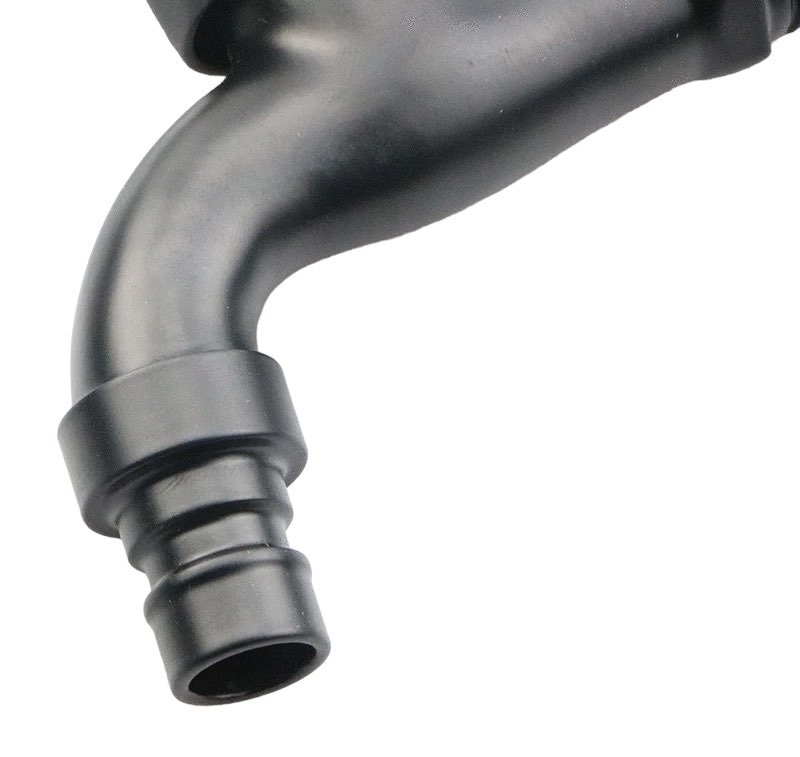 Vodovodní KOHOUTEK ČERNY z nerez oceli 1/2" s adapterem pro hadici, černý matný