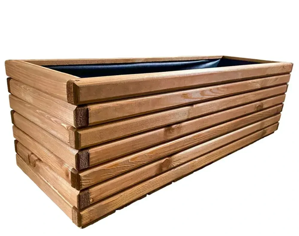 Dřevěný zahradní květináč AKSAMIT teak 1180x400x400