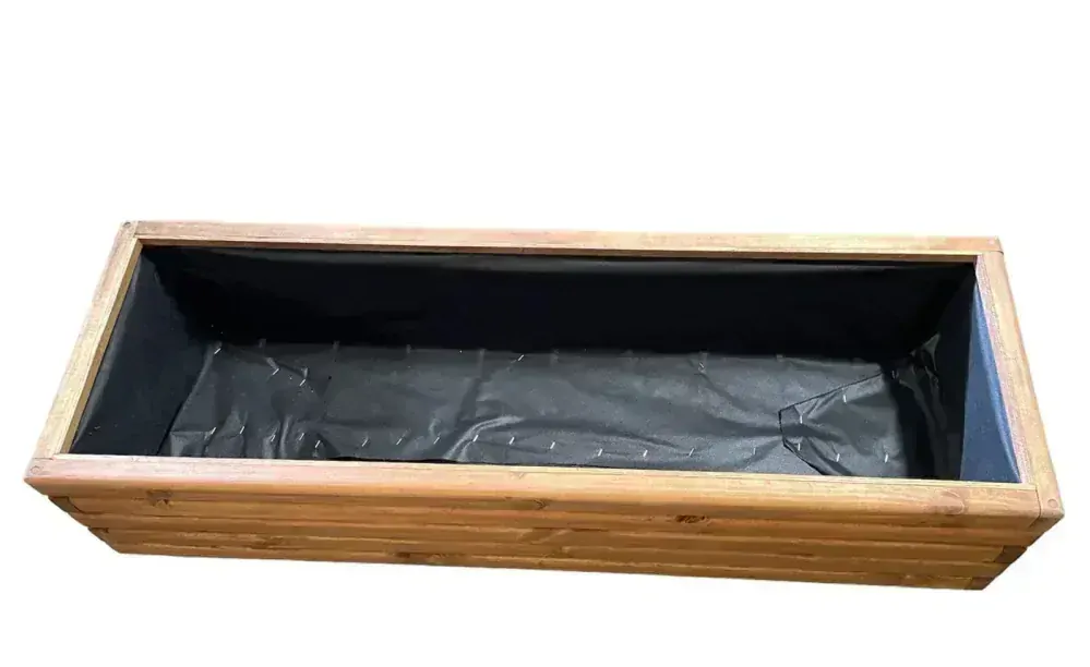 Dřevěný zahradní květináč AKSAMIT, teak, 1180x400x300