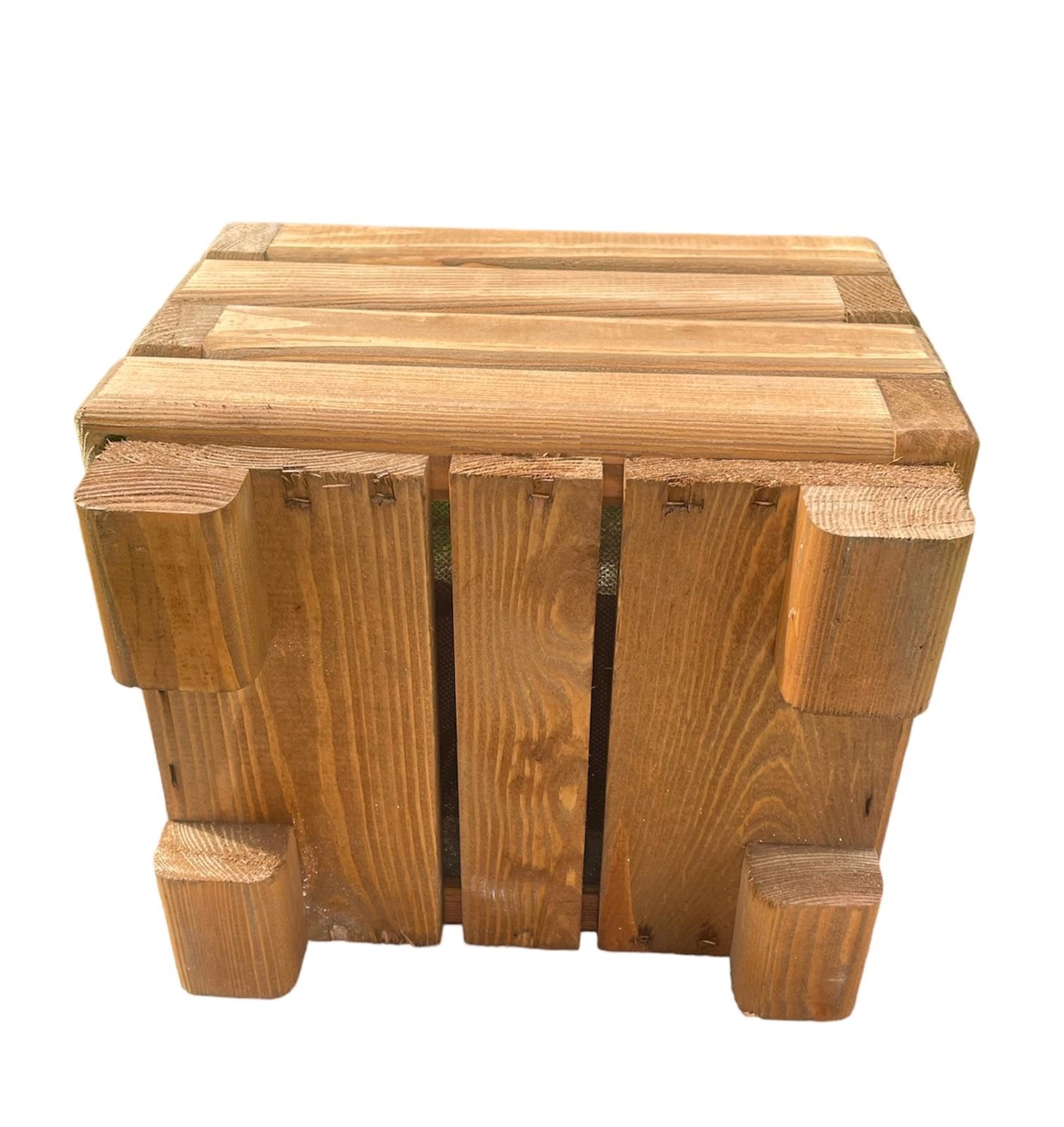Dřevěný zahradní květináč AKSAMIT, teak, 300x250x250