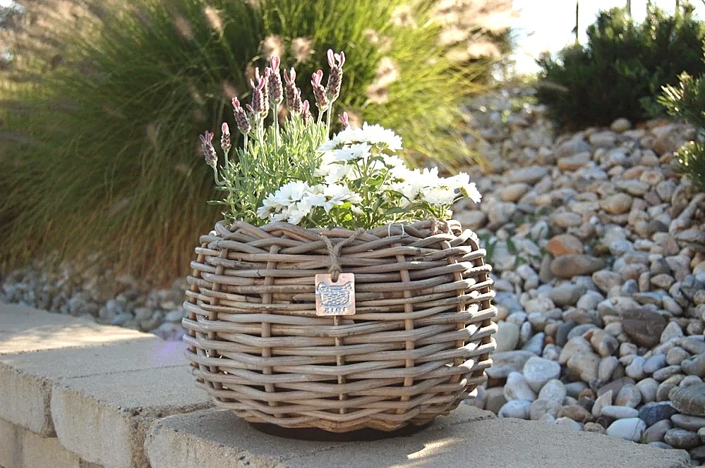 RATANOVÝ Květináč DRYPOT TINA small, Ø29x19cm