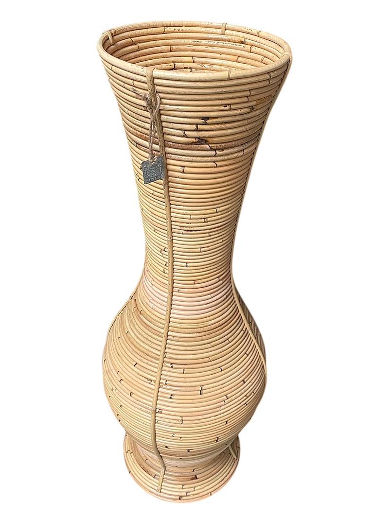 Váza Ratan Blond Stripe,  30x85 cm